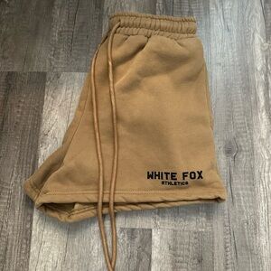 Brown white fox sweat shorts